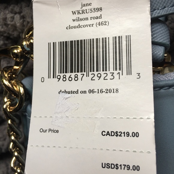 Kate Spade Wilson Road Crossbody Baby Blue Nylon - Picture 7 of 8